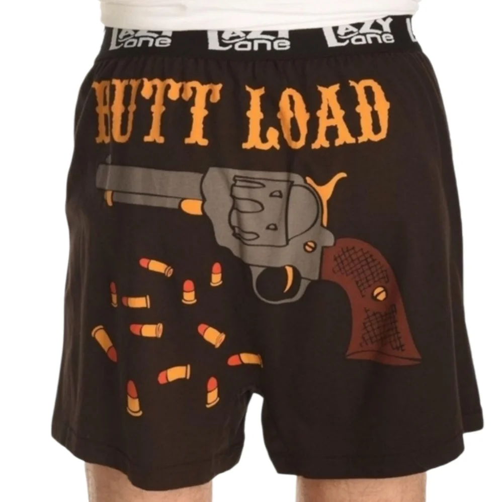 Lazy One Butt Load Comical Boxer Shorts. Men's Size: Small.